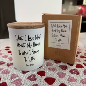 Candle vanilla Scented with Wooden Lid with a beautiful message